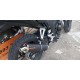 Tłumik owalny 50 cm ze stali nierdzewnej malowany proszkowo na czarno Honda CB 500X (2019)