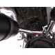 Dwa owalne tłumiki 40 cm ze stali nierdzewnej malowane proszkowo na czarno Honda NX650 Domonator